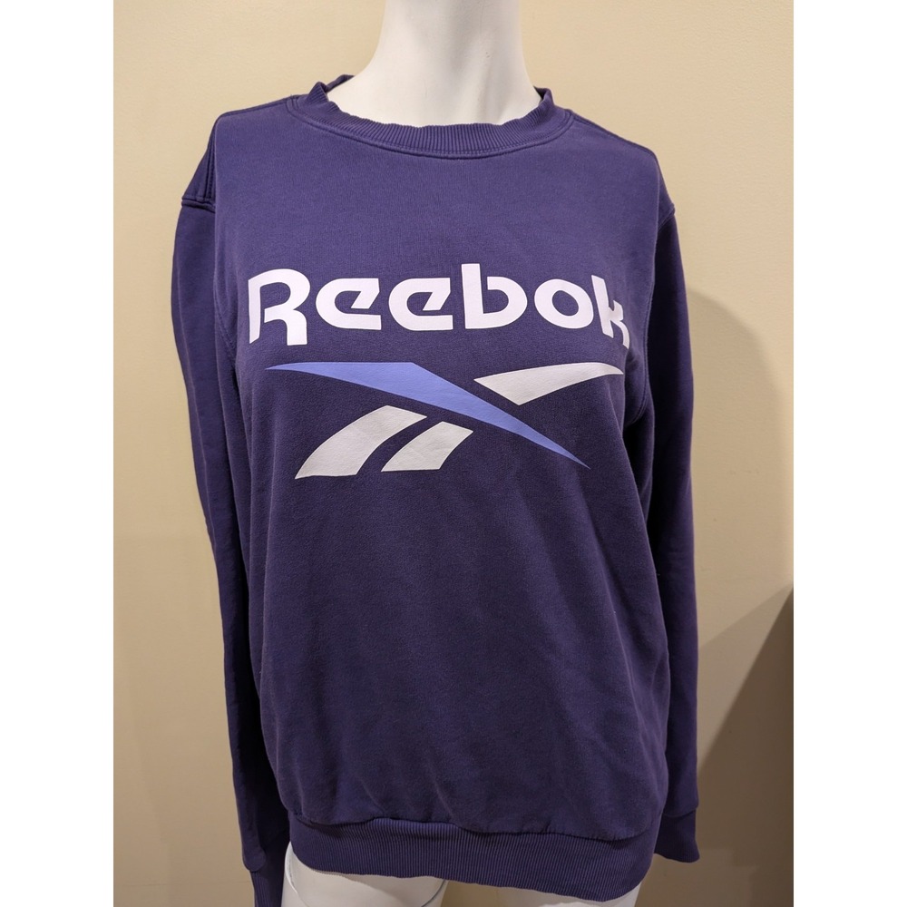Vintage Reebok Women's Sweatshirt Size S‎ Purple Sweater Top